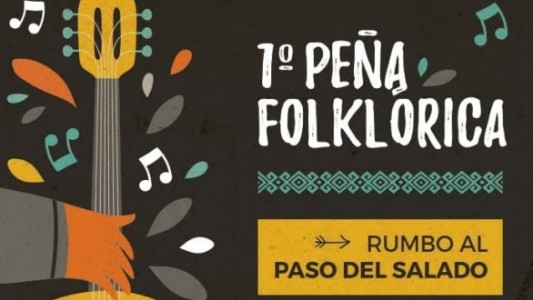 Llega la 1ª Peña Folklórica rumbo al Paso del Salado