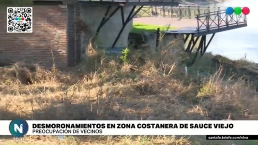 Preocupan los desmoronamientos en la zona costera de Sauce Viejo
