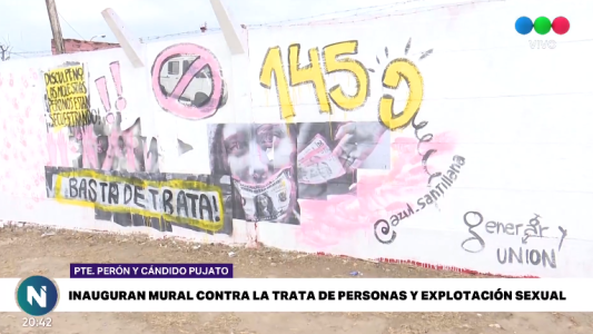 Tras ser vandalizado, inauguraron un mural para visibilizar la problemática sobre la trata de personas