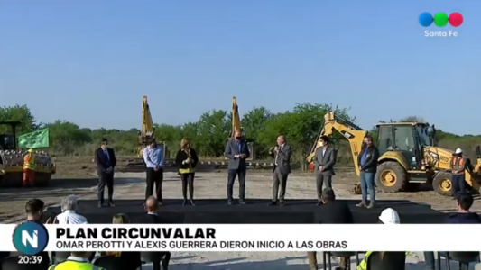 Plan Primer Circunvalar: con la presencia de Perotti y Guerrera comenzó la obra