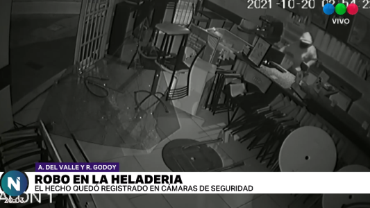 Video: robaron en una heladería y todo quedó registrado en las cámaras de seguridad