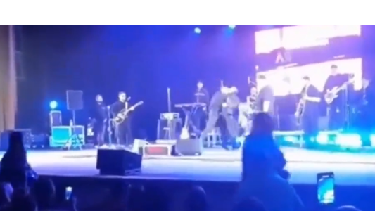 Un músico le dio un brutal cabezazo a un fanático arriba del escenario