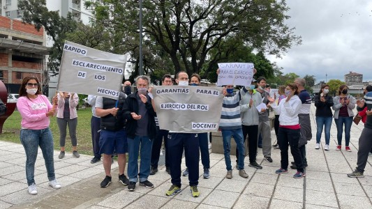 Profesores de educación física se manifestaron este sábado: “queremos garantías, para que no haya ningún otro inconveniente”