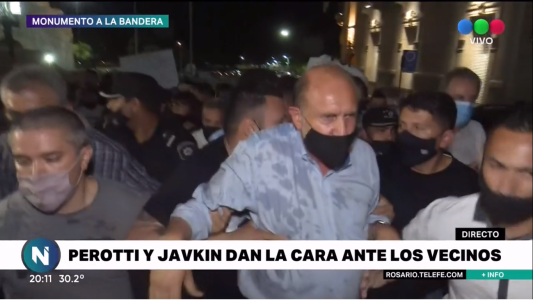 Marcha por Joaquín: fuerte reclamo ante la presencia de Perotti y Javkin