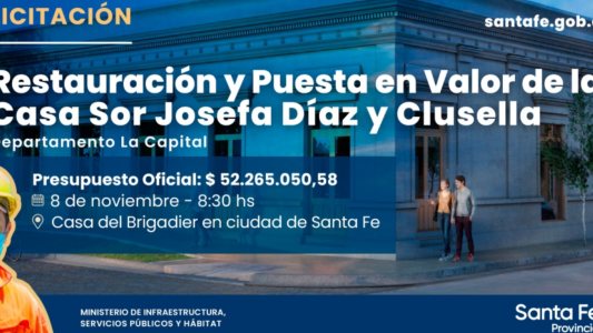 Licitarán la puesta en valor de la casa Sor Josefa Díaz y Clucellas