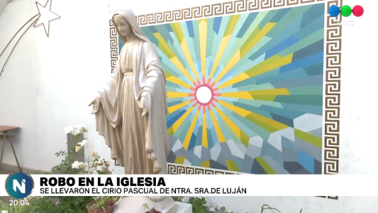 Nadie se salva: robaron el cirio pascual a la Iglesia Luján