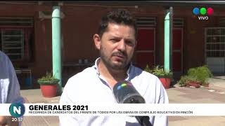 Los candidatos del Frente de Todos recorrieron las obras del Complejo Educativo de Rincón