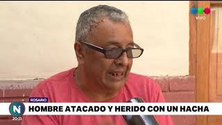 Rosario: un hombre fue atacado con un hacha