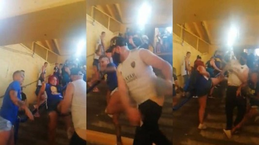 Video: Brutal golpiza de un barra de Boca a la ex cuñada de Rafa Di Zeo