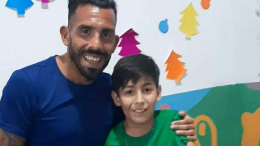 Joaquín Nahuel, el nene pastelero, cumplió su sueño de conocer a Carlos Tevez