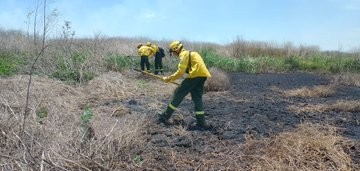 La lluvia trajo alivio para el trabajo del personal de Protección Civil