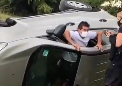 El Pulga contó cómo rescató a la mujer accidentada