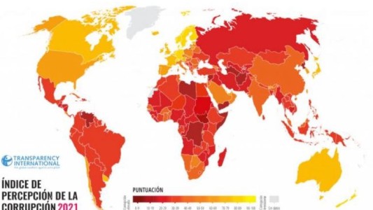 Argentina retrocedió 18 lugares en el ranking global de 2021 sobre la corrupción
