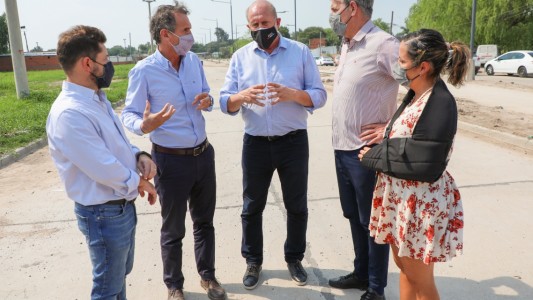 Perotti y Katopodis recorrieron obras en la ciudad de Santa Fe y Esperanza