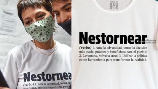 "Nestornear": la remera de Mayra Mendoza en homenaje a Néstor Kirchner