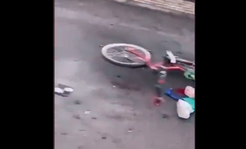 Video: el momento en que muere un ciclista ucraniano alcanzado por un bombardeo ruso