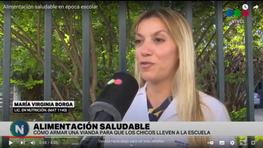 Alimentación saludable en época escolar