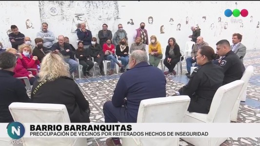 Los vecinos de Barranquitas se reunieron con funcionarios por la inseguridad