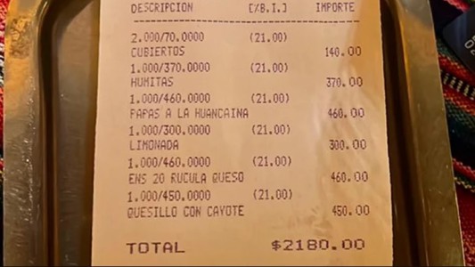 ¿Es barato o es caro?: publicó el ticket de la cena y generó gran debate