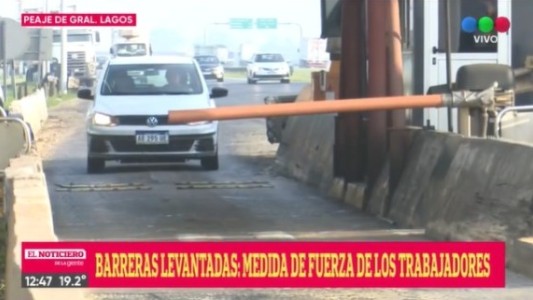 Trabajadores de peaje lanzaron un paro por tiempo indeterminado