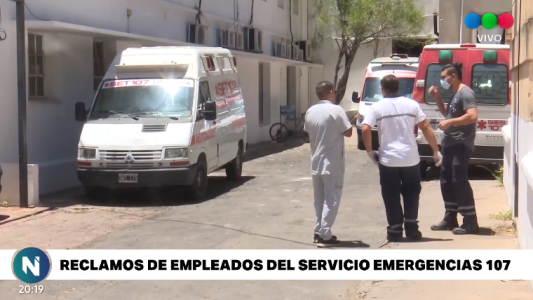 Empleados del 107 realizan una medida de fuerza para mejorar sus condiciones laborales