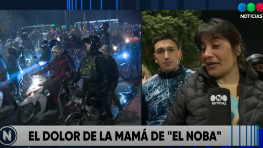 Despedida de El Noba con caravana de motos: el dolor de su mamá