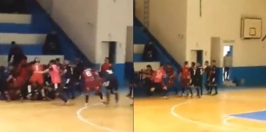 Video: un partido de futsal en Trelew terminó en una batalla campal
