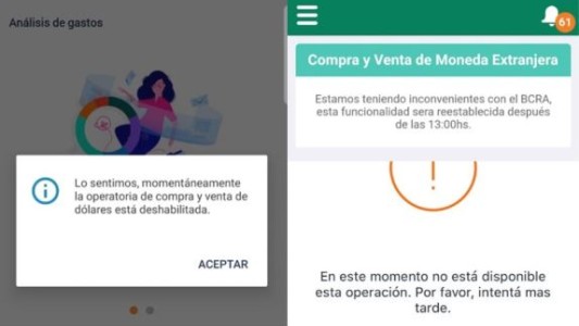 Usuarios reportaron problemas con los homebanking en una jornada caliente