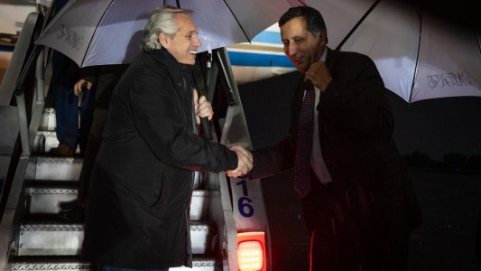 Alberto Fernández llegó a Colombia para asistir a la asunción de Gustavo Petro