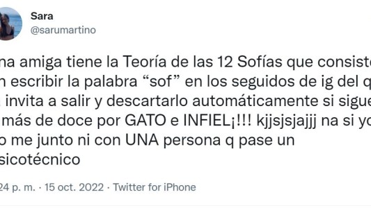 Qué es "la teoría de las 12 Sofías", la hipótesis que puso nerviosos a los hombres