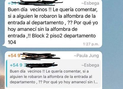 El caso del ladrón de alfombras: de un chat vecinal a ser furor en redes