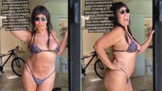 Moria Casán bailó en bikini: “Es la revolución de las viejas”