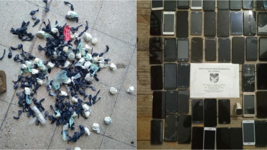 Operativo en la cárcel de Coronda: secuestraron 50 celulares, cocaína y marihuana