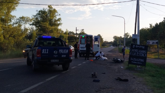 Un motociclista murió en un accidente fatal en la Ruta 1