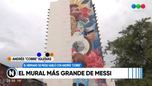El mural de Messi entusiasma a todos… hasta al propio Messi