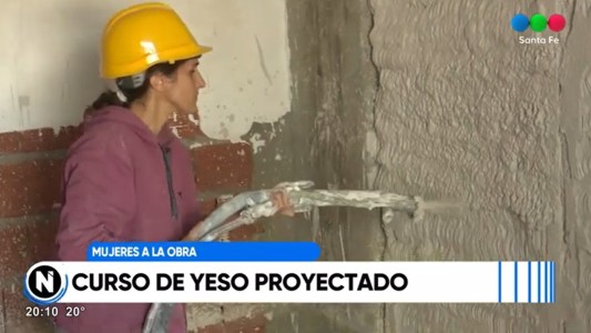 Más “mujeres a la obra”, el objetivo de una capacitación en yeso proyectado