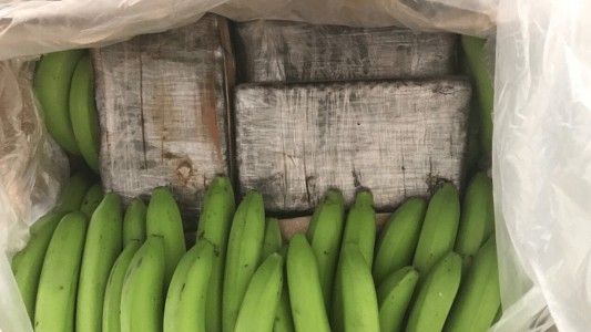 Hallan más de 100 kilos de cocaína en un camión que llevaba bananas al Mercado Central