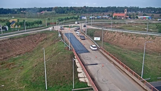 Santo Tomé: las obras del intercambiador sobre la autopista se encuentran en su etapa final