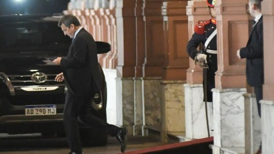 Massa y Alberto Fernández, a solas en la Rosada