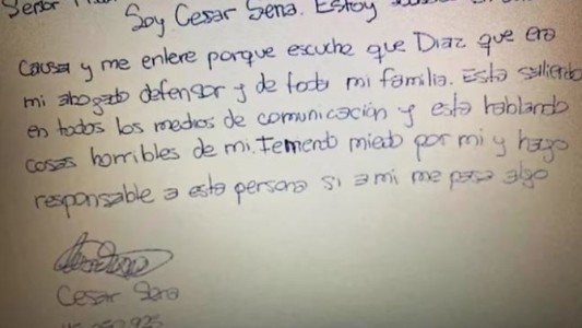 La carta del acusado por el femicidio de Cecilia: "Tengo miedo por mi vida"