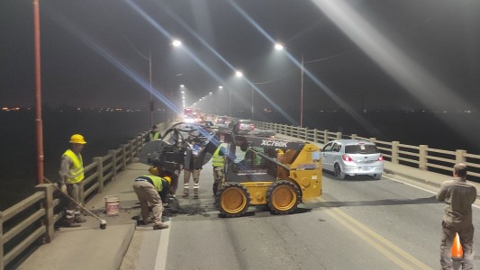 Esta madrugada finalizó la primera intervención en el Puente Carretero