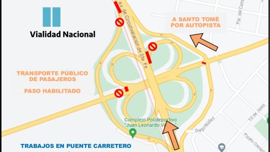 A las 9 comienza la restricción de tránsito por trabajos en el puente carretero
