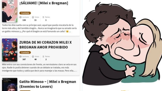 "Shippeo" tras el debate: crearon novelas sobre Javier Milei y Myriam Bregman en Wattpad