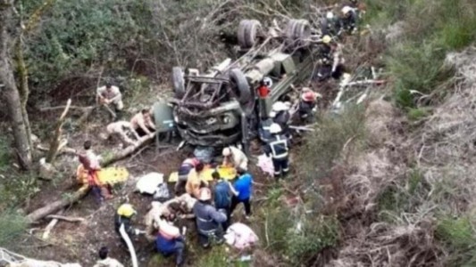 El camión del Ejército que volcó en Neuquén no tenía "fugas ni pérdidas de líquido hidráulico"