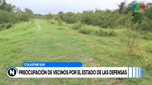 Vecinos de Colastiné Sur preocupados por el estado de las defensas