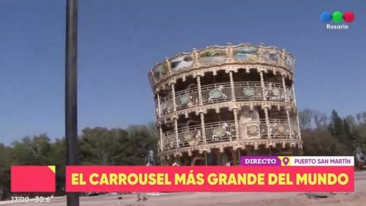 El carrousel “más grande del mundo” de Puerto San Martín se inaugurará antes de fin de año