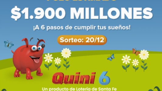 El Quini 6 quedó vacante y se viene con 1.900 millones de pesos