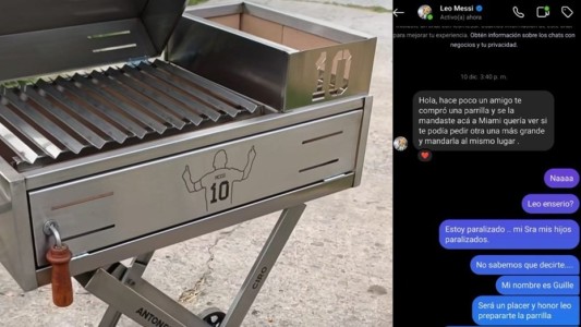 "Estoy paralizado": la reacción del emprendedor que creó una parrilla para Messi
