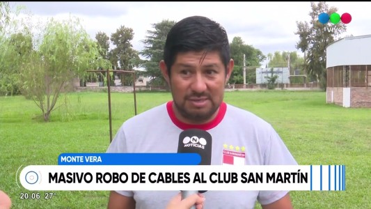 Masivo robo de cables al Club San Martín