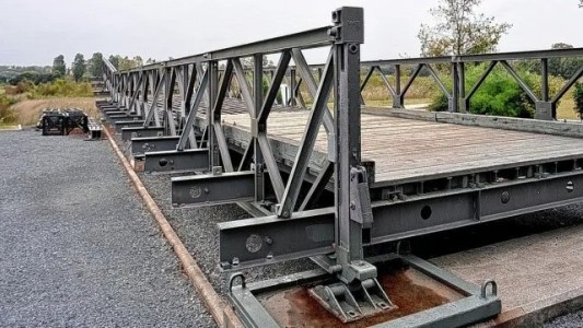 El puente bailey que se instalará en el Carretero llega de Corrientes